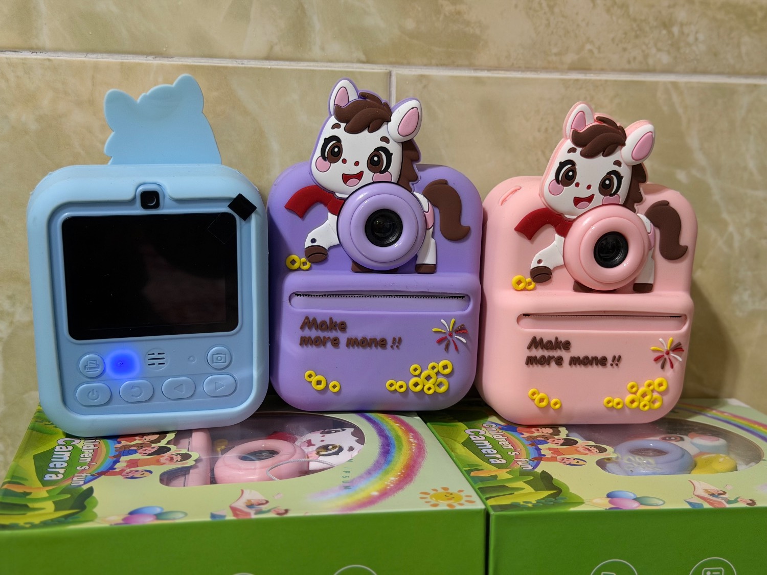 دوربین عکاسی فیلمبرداری کودک یونیکورن چاپ فوری